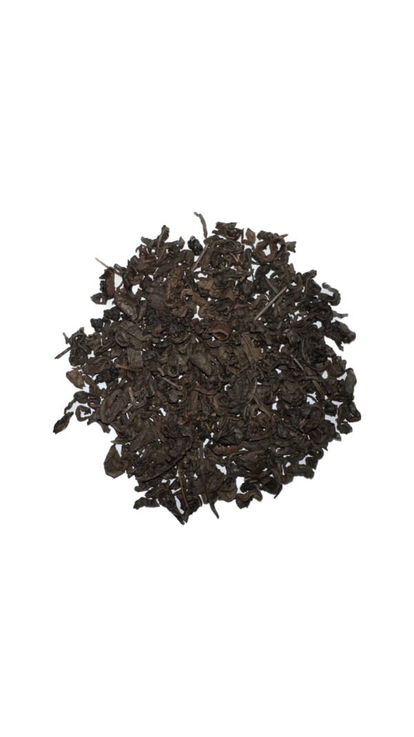 tiequayin Tie Guan Yin tea leaves with a rich charcoal roasted aroma, showcasing the traditional smoke-free charcoal roasting process.